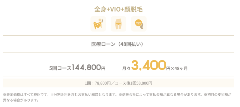リゼクリニック分割手数料【48回払い】
