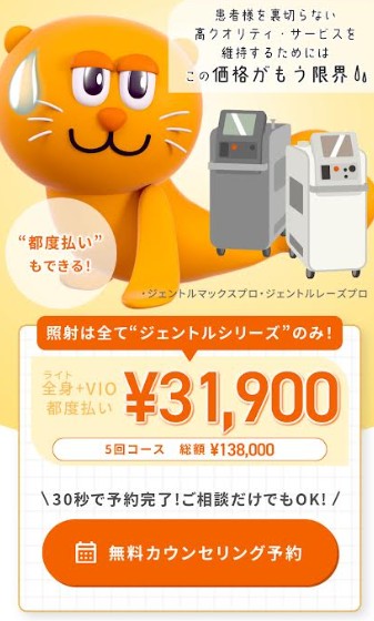 ルシアクリニック都度払いプラン