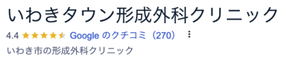 メンズリゼいわき院いわきタウン形成外科クリニック口コミ