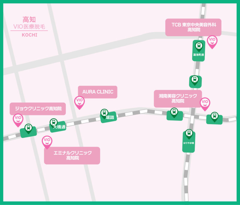 高知VIO医療脱毛クリニック【地図】