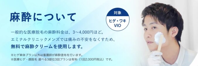 エミナルクリニックメンズ麻酔