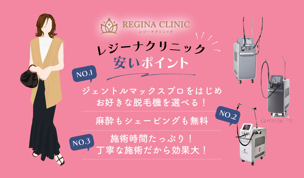 レジーナクリニックのジェントルマックスプロが安いポイント