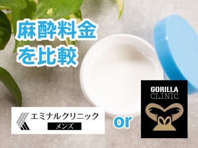 エミナルクリニックメンズorゴリラクリニック_麻酔料金